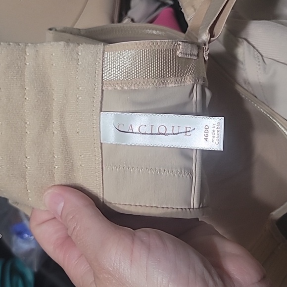 NWOT Cacique Smooth Boost Multi Way Strapless Tan/Nude Bra Size 46DD - Picture 4 of 6